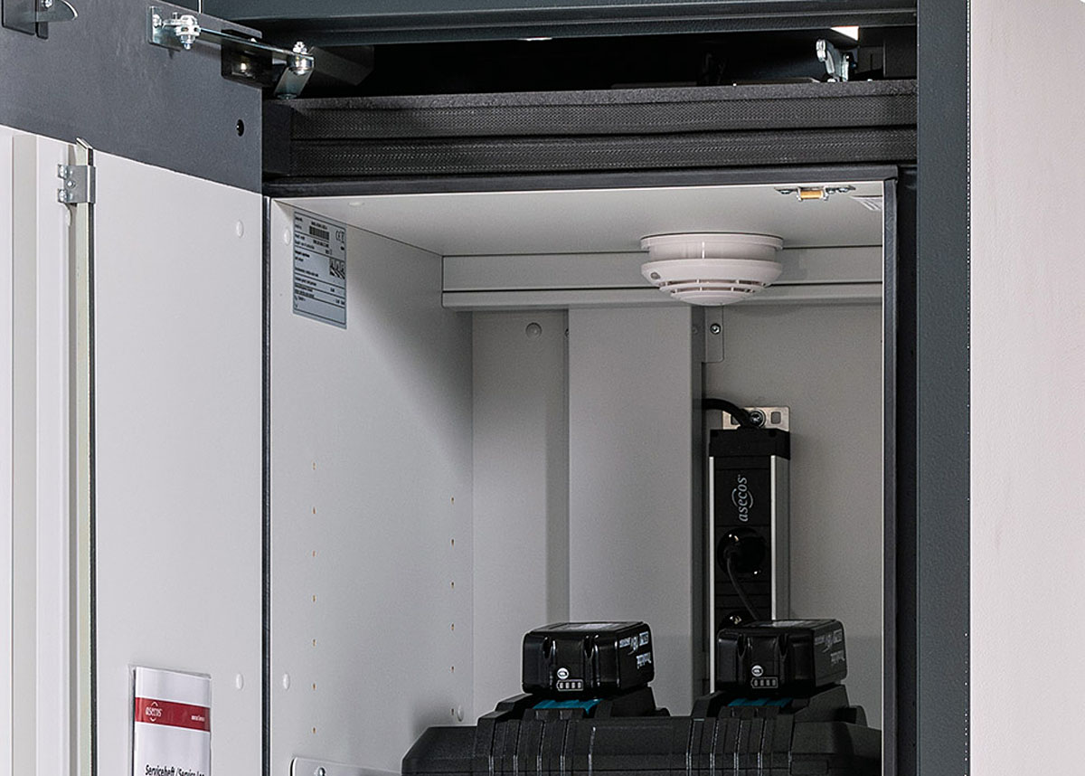 Asecos CORE Charge batteriskab, m. 4 hylder