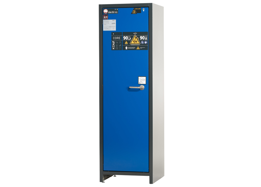 Asecos CORE Charge batteriskab, m. 4 hylder